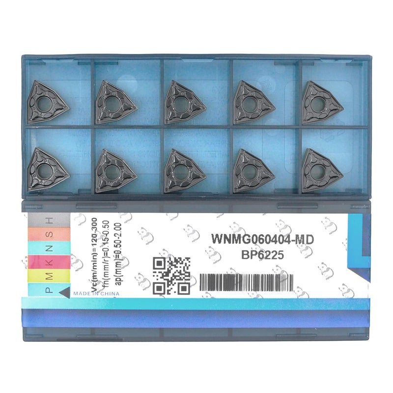 CDBP CNC Carbide Inserts WNMG331 Wnmg 060404 for Metal Cutting Steel, Semi-Finishing chipbreaker for Turning Insert, 10 PCS - Image 1